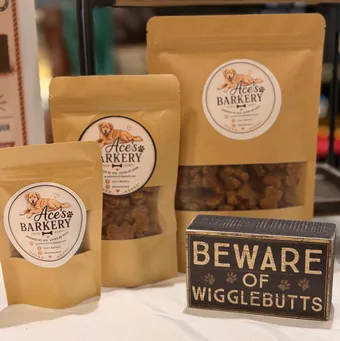 Peanut Butter Banana Treats in a kraft pouch